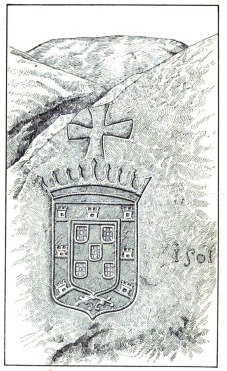 Portuguese inscription on a stone in Ceylon 1502